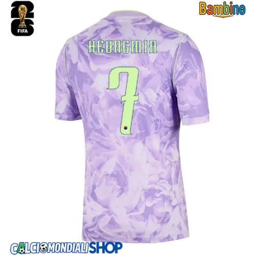 Maglie da calcio Repubblica di Corea Son Heung-min #7 Seconda Maglia Bambino Mondiali 2026  Manica Corta + Pantaloni corti)